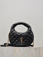 YSL Icarino Mini In Quilted Nappa In Black - 19x12x5cm - 1