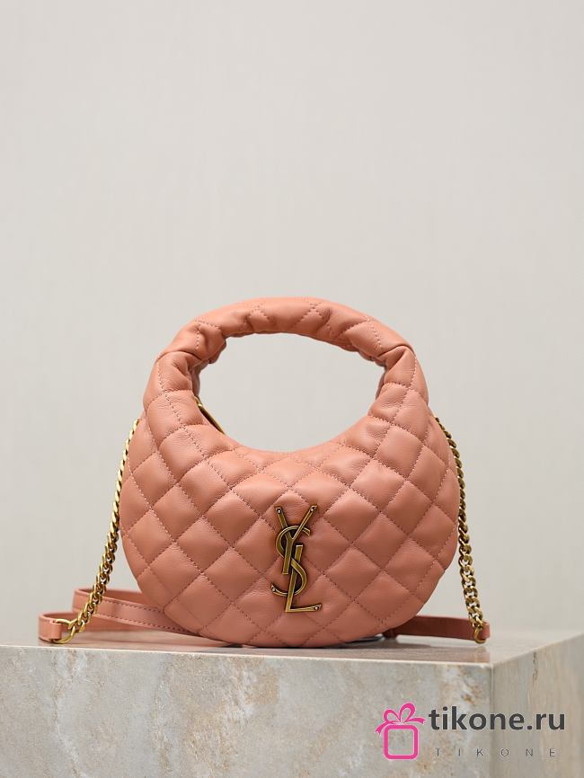 YSL Icarino Mini In Quilted Nappa In Hortensia - 19x12x5cm - 1