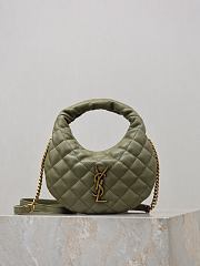 YSL Icarino Mini In Quilted Nappa In Strong Moss - 19x12x5cm - 1