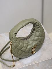 YSL Icarino Mini In Quilted Nappa In Strong Moss - 19x12x5cm - 3