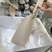 Small Dior Cigale Bag Trench Shiny Supple Calfskin Beige - 24x14x6.5cm - 6
