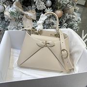 Small Dior Cigale Bag Trench Shiny Supple Calfskin Beige - 24x14x6.5cm - 5