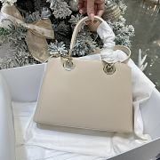 Small Dior Cigale Bag Trench Shiny Supple Calfskin Beige - 24x14x6.5cm - 4