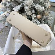 Small Dior Cigale Bag Trench Shiny Supple Calfskin Beige - 24x14x6.5cm - 2