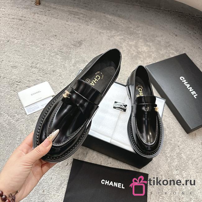 Chanel Moccasins Calfskin Black G46995 - 1