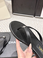Chanel Thongs Laminated Calfskin Black - 3