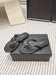 Chanel Thongs Laminated Calfskin Black - 2