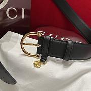 Gucci Belt With Stirrup Buckle In Black Leather 3.5cm - 6
