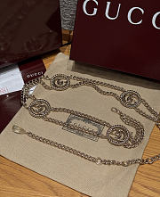Gucci Metallic Chain Belt With Torchon Double G Gold - 4
