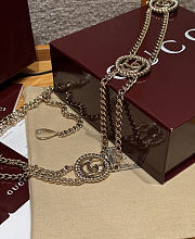 Gucci Metallic Chain Belt With Torchon Double G Gold - 3