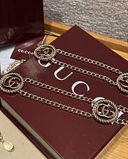 Gucci Metallic Chain Belt With Torchon Double G Gold - 2