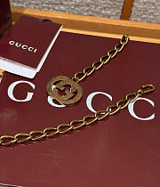 Gucci Double Chain Belt With Charm Gold - 6