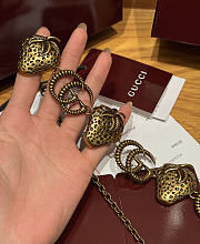 Gucci Chain Belt Strawberry And Double Gold - 4