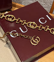 Gucci Chain Belt Interlocking G Cut-Out Gold - 6