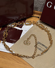 Gucci Chain Belt Interlocking G Cut-Out Gold - 3