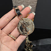 Chanel Chain Belt with Charm Black Leather 20mm - 6