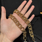 Chanel CC Chain Leather Belt Black Gold - 6