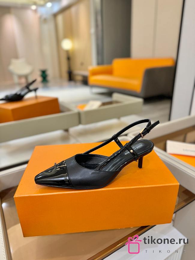 LV City Slingback Pump Black 1AISNK  - 1