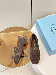 Prada Suede Loafers Dark Brown 1D175O - 3