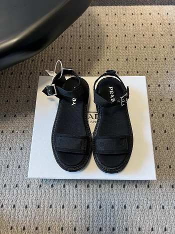Prada Canvas Sandals Black 1X466O