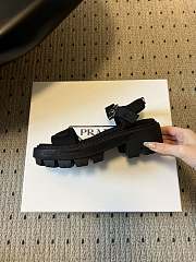 Prada Canvas Sandals Black 1X466O - 5