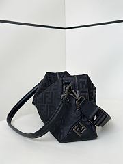 Fendi Squared FF Fendi Lui Medium Black FF Nylon Bag - 28x19x11cm - 6