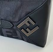 Fendi Squared FF Fendi Lui Medium Black FF Nylon Bag - 28x19x11cm - 4