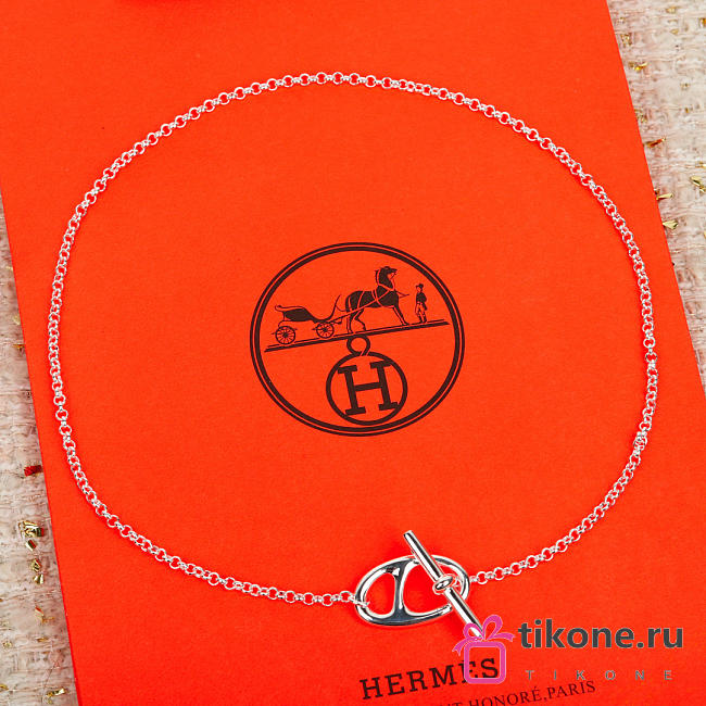 Hermes Chaine D'ancre Punk Necklace Silver - 1