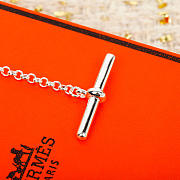 Hermes Chaine D'ancre Punk Necklace Silver - 6