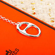 Hermes Chaine D'ancre Punk Necklace Silver - 4