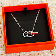 Hermes Chaine D'ancre Punk Necklace Silver - 3