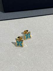 LV Color Blossom BB Star Ear Stud Yellow Gold and Amazonite Q16641  - 1