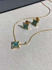 LV Color Blossom BB Star Ear Stud Yellow Gold and Amazonite Q16641  - 6
