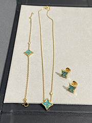 LV Color Blossom BB Star Ear Stud Yellow Gold and Amazonite Q16641  - 3