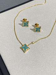 LV Color Blossom BB Star Pendant Yellow Gold Amazonite and Diamond Q03276 - 4