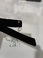 Chanel Hair Tie Bow in Black Velvet  - 6