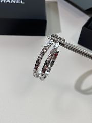 Chanel Coco Crush Hoop Earrings White Gold - 4