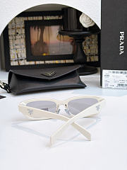 Prada PR B06SF Rectangular Sunglasses White - 3