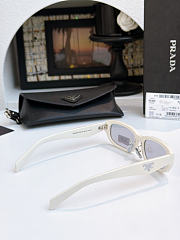 Prada PR B06SF Rectangular Sunglasses White - 2