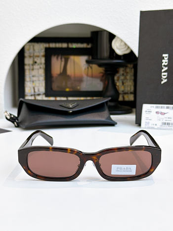 Prada PR B06SF Rectangular Sunglasses Brown