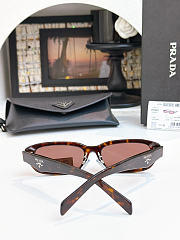 Prada PR B06SF Rectangular Sunglasses Brown - 6