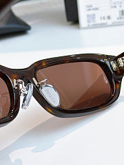 Prada PR B06SF Rectangular Sunglasses Brown - 5