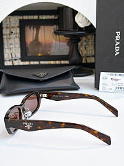 Prada PR B06SF Rectangular Sunglasses Brown - 4