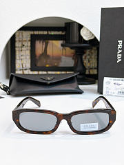 Prada PR B06SF Rectangular Sunglasses Gray - 1