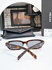 Prada PR B06SF Rectangular Sunglasses Gray - 3