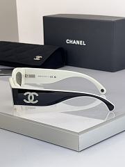 Chanel Cat Eye Sunglasses Black & White Lenses Beige CH6056 - 6