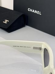Chanel Cat Eye Sunglasses Black & White Lenses Black CH6056 - 3