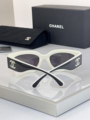 Chanel Cat Eye Sunglasses Black & White Lenses Black CH6056 - 5