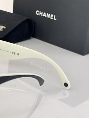 Chanel Cat Eye Sunglasses Black & White Lenses Black CH6056 - 2