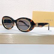 Loewe Mini Anagram Oval Sunglasses Havana LW40190F - 1